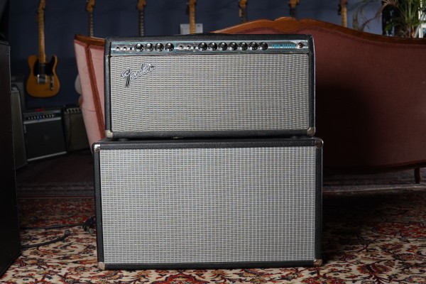 SOLD! Fender Twin Reverb 1969 Modded to Head and Cab